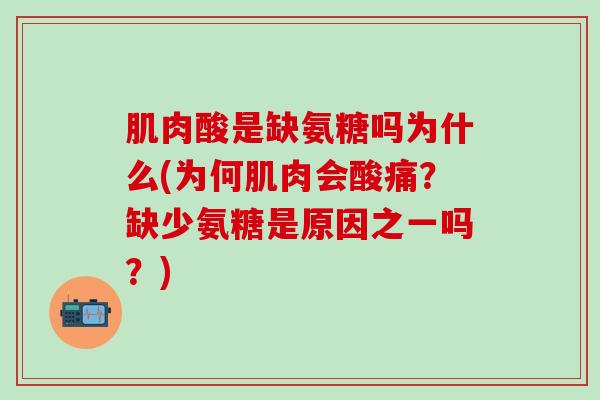 肌肉酸是缺氨糖吗为什么(为何肌肉会酸痛?缺少氨糖是原因之一吗?) 肌肉酸是缺氨糖吗为什么(为何肌肉会酸痛?缺少氨糖是原因之一吗?)