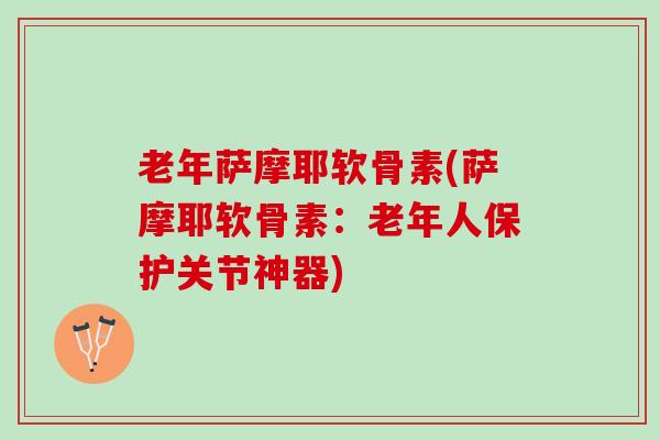 老年萨摩耶软骨素(萨摩耶软骨素：老年人保护关节神器)