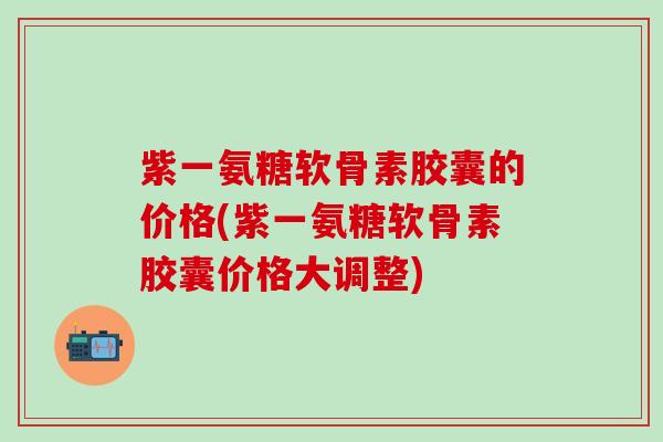 紫一氨糖软骨素胶囊的价格(紫一氨糖软骨素胶囊价格大调整)