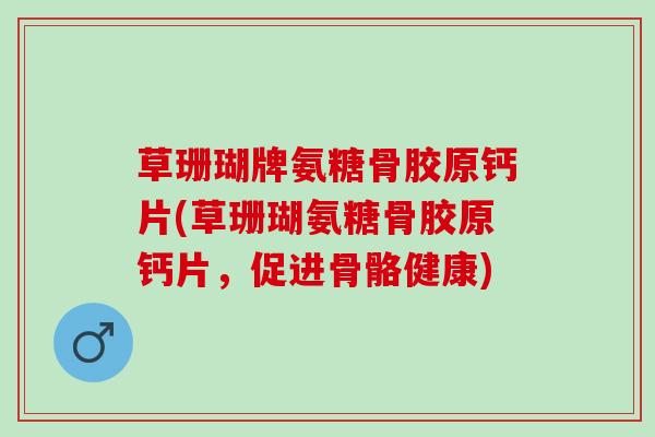 草珊瑚牌氨糖骨胶原钙片(草珊瑚氨糖骨胶原钙片，促进骨骼健康)