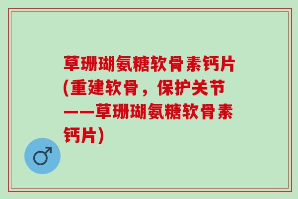 草珊瑚氨糖软骨素钙片(重建软骨，保护关节——草珊瑚氨糖软骨素钙片)
