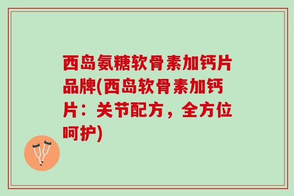 西岛氨糖软骨素加钙片品牌(西岛软骨素加钙片：关节配方，全方位呵护)