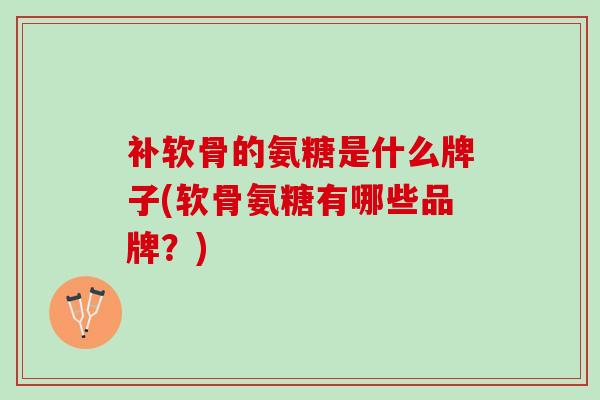补软骨的氨糖是什么牌子(软骨氨糖有哪些品牌？)