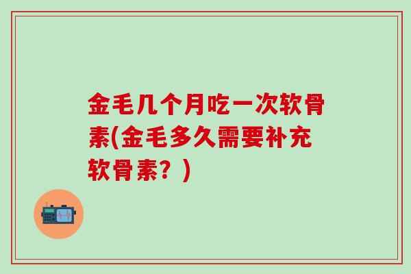 金毛几个月吃一次软骨素(金毛多久需要补充软骨素？)