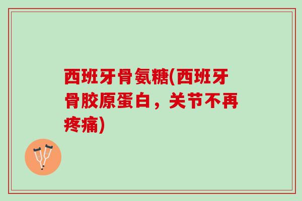 西班牙骨氨糖(西班牙骨胶原蛋白，关节不再疼痛)
