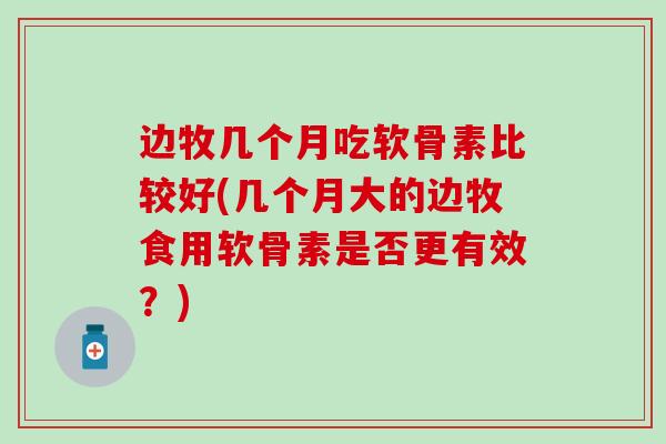 边牧几个月吃软骨素比较好(几个月大的边牧食用软骨素是否更有效？)