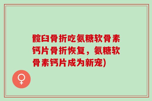 髋臼骨折吃氨糖软骨素钙片骨折恢复，氨糖软骨素钙片成为新宠)
