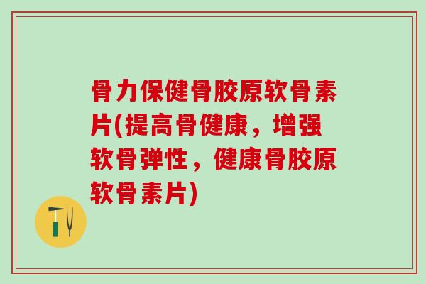 骨力保健骨胶原软骨素片(提高骨健康，增强软骨弹性，健康骨胶原软骨素片)