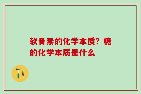 软骨素的化学本质？糖的化学本质是什么