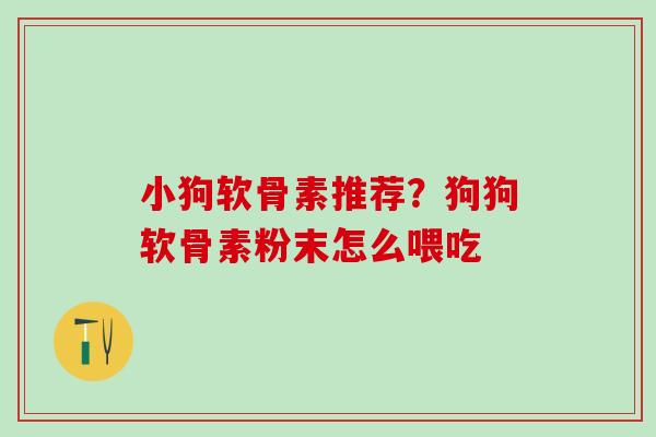 小狗软骨素推荐？狗狗软骨素粉末怎么喂吃