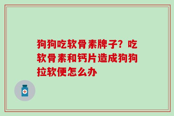 狗狗吃软骨素牌子？吃软骨素和钙片造成狗狗拉软便怎么办