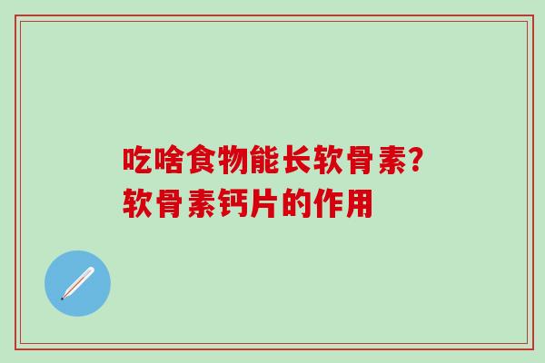 吃啥食物能长软骨素？软骨素钙片的作用