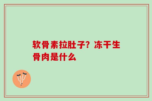 软骨素拉肚子？冻干生骨肉是什么
