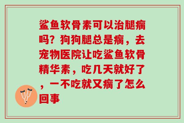 鲨鱼软骨素可以治腿瘸吗？狗狗腿总是瘸，去宠物医院让吃鲨鱼软骨精华素，吃几天就好了，一不吃就又瘸了怎么回事