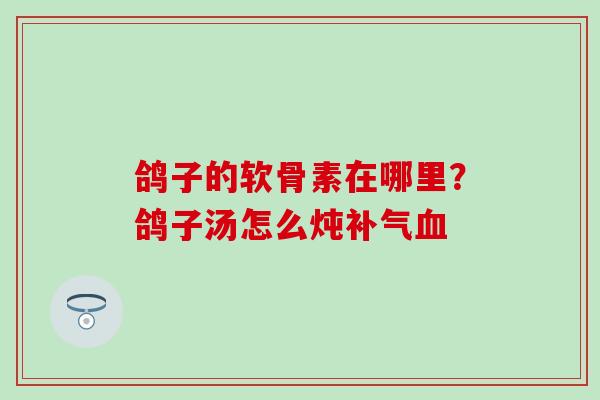 鸽子的软骨素在哪里？鸽子汤怎么炖补气血