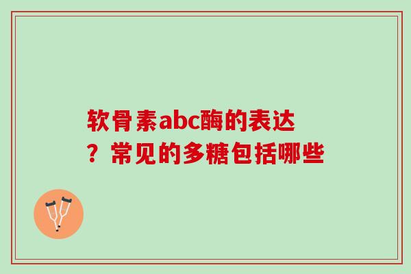 软骨素abc酶的表达？常见的多糖包括哪些