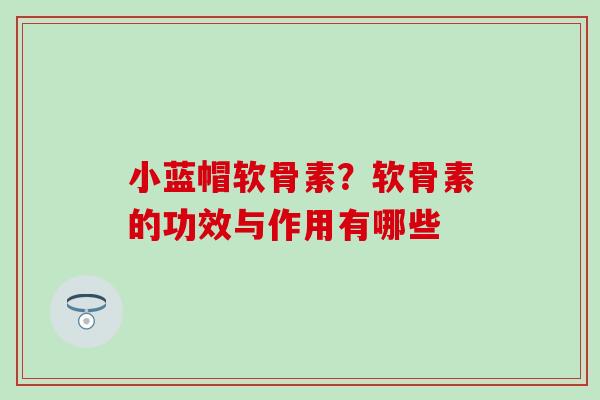 小蓝帽软骨素？软骨素的功效与作用有哪些
