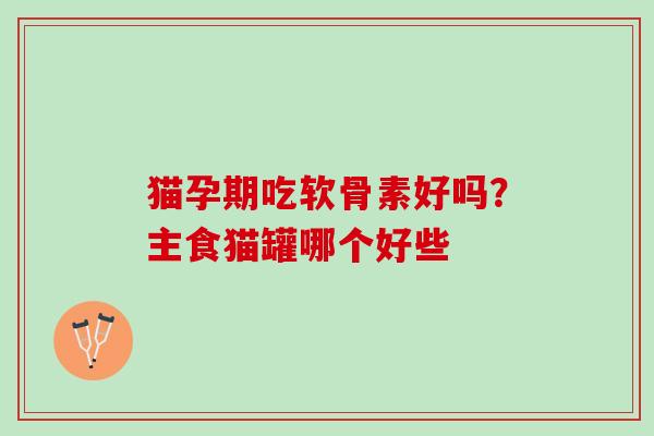 猫孕期吃软骨素好吗？主食猫罐哪个好些