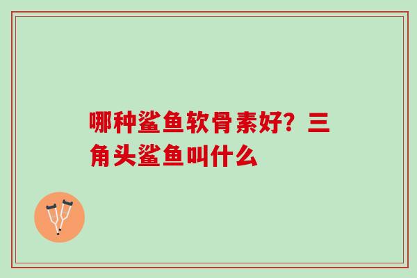 哪种鲨鱼软骨素好？三角头鲨鱼叫什么