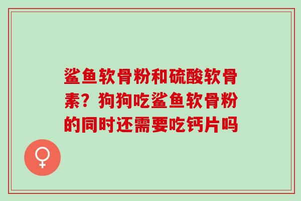 鲨鱼软骨粉和硫酸软骨素？狗狗吃鲨鱼软骨粉的同时还需要吃钙片吗