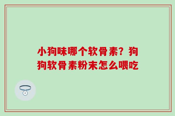 小狗味哪个软骨素？狗狗软骨素粉末怎么喂吃