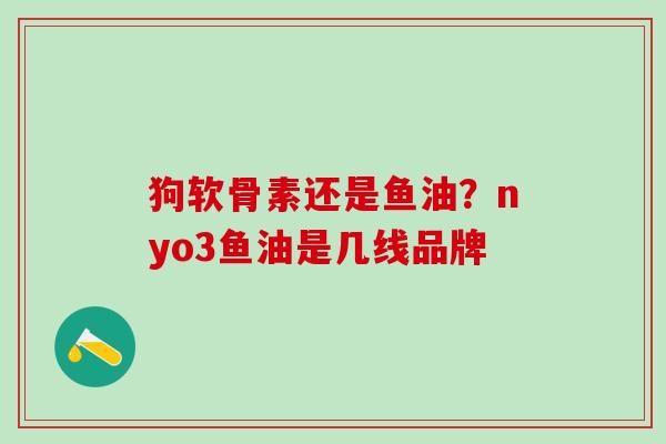 狗软骨素还是鱼油？nyo3鱼油是几线品牌