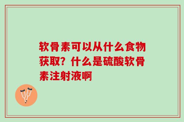 软骨素可以从什么食物获取？什么是硫酸软骨素注射液啊