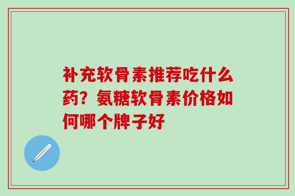 补充软骨素推荐吃什么药？氨糖软骨素价格如何哪个牌子好