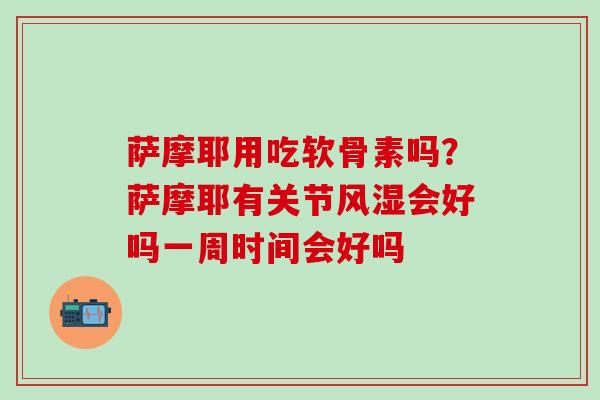 萨摩耶用吃软骨素吗？萨摩耶有关节风湿会好吗一周时间会好吗