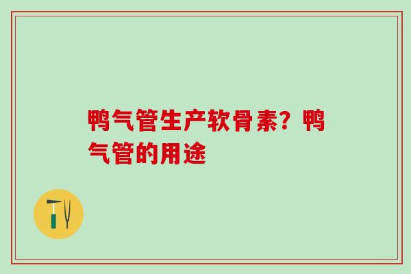鸭气管生产软骨素？鸭气管的用途