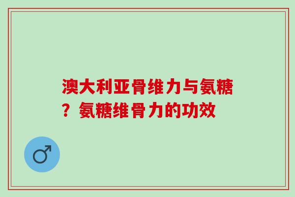 澳大利亚骨维力与氨糖？氨糖维骨力的功效