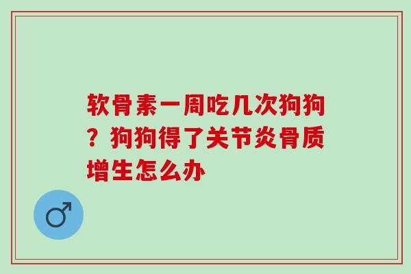 软骨素一周吃几次狗狗？狗狗得了关节炎骨质增生怎么办