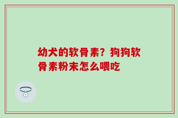 幼犬的软骨素？狗狗软骨素粉末怎么喂吃