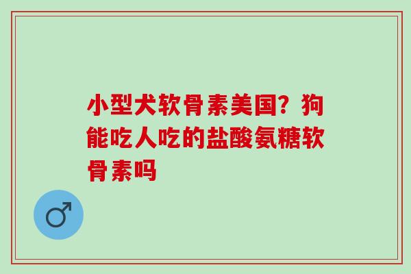 小型犬软骨素美国？狗能吃人吃的盐酸氨糖软骨素吗