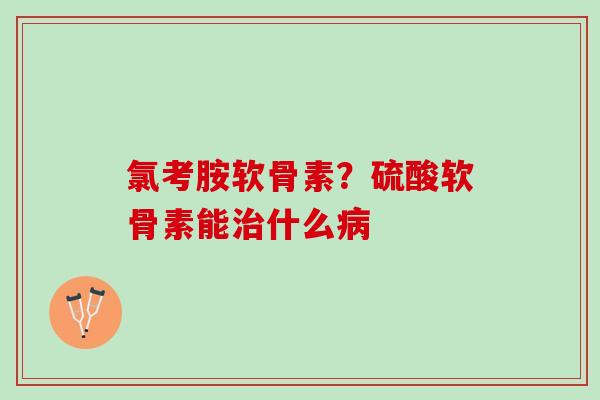 氯考胺软骨素？硫酸软骨素能治什么病