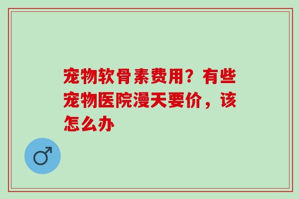 宠物软骨素费用？有些宠物医院漫天要价，该怎么办