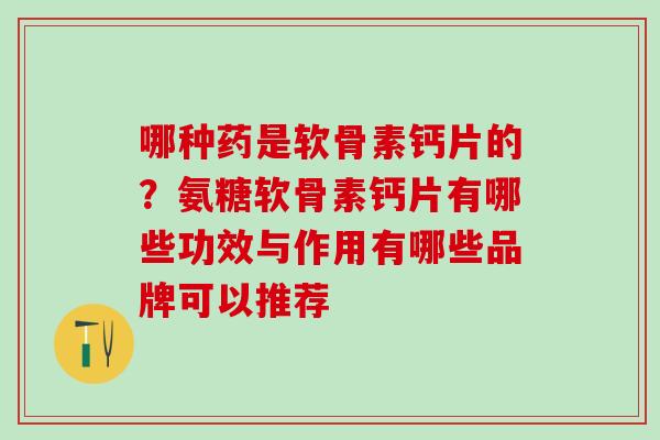 哪种药是软骨素钙片的？氨糖软骨素钙片有哪些功效与作用有哪些品牌可以推荐
