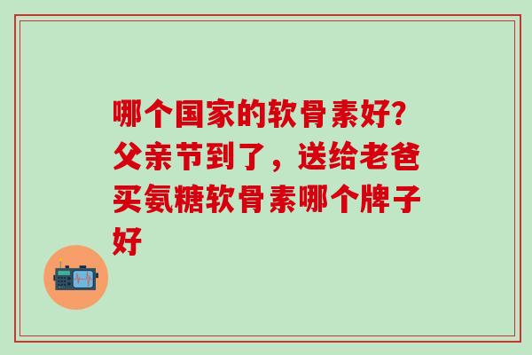 哪个国家的软骨素好？父亲节到了，送给老爸买氨糖软骨素哪个牌子好