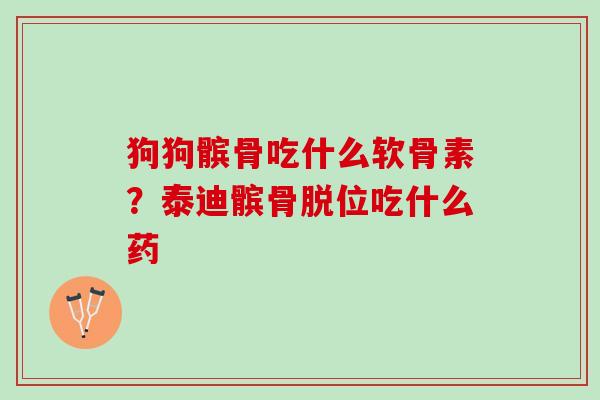狗狗髌骨吃什么软骨素？泰迪髌骨脱位吃什么药