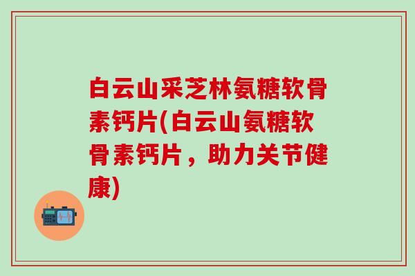 白云山采芝林氨糖软骨素钙片(白云山氨糖软骨素钙片，助力关节健康)