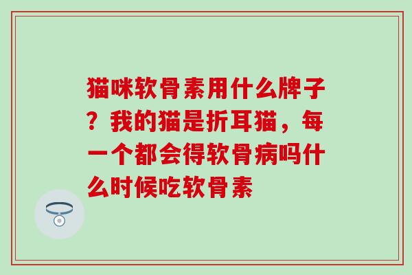 猫咪软骨素用什么牌子？我的猫是折耳猫，每一个都会得软骨病吗什么时候吃软骨素