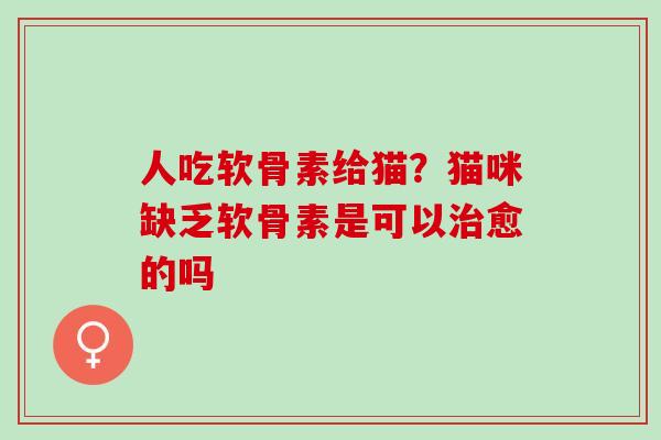 人吃软骨素给猫？猫咪缺乏软骨素是可以治愈的吗