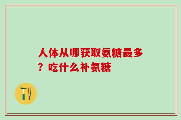 人体从哪获取氨糖最多？吃什么补氨糖