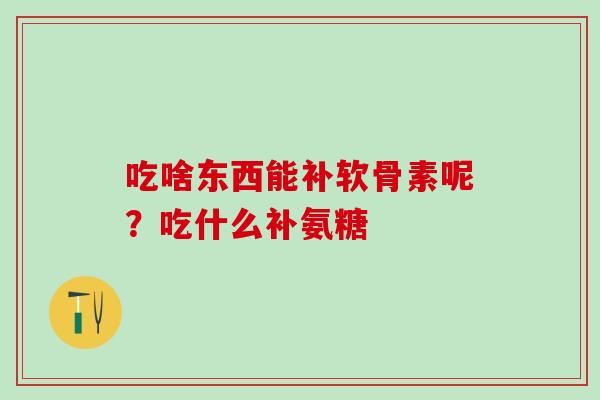 吃啥东西能补软骨素呢？吃什么补氨糖