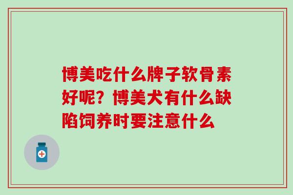 博美吃什么牌子软骨素好呢？博美犬有什么缺陷饲养时要注意什么