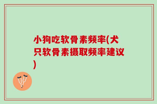 小狗吃软骨素频率(犬只软骨素摄取频率建议)