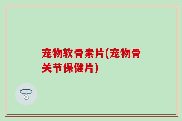 宠物软骨素片(宠物骨关节保健片)
