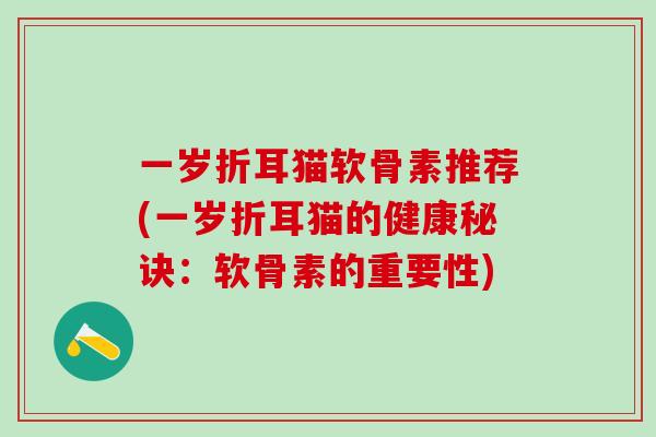 一岁折耳猫软骨素推荐(一岁折耳猫的健康秘诀：软骨素的重要性)