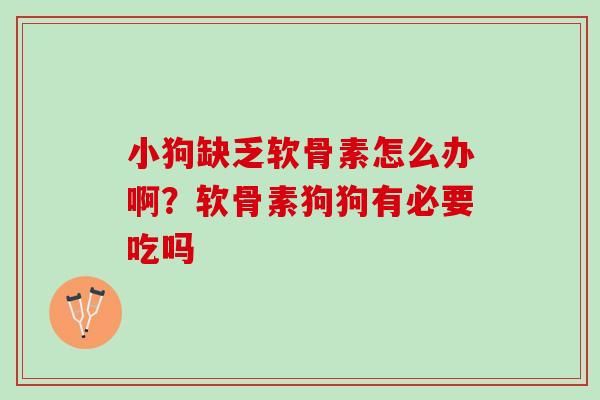 小狗缺乏软骨素怎么办啊？软骨素狗狗有必要吃吗