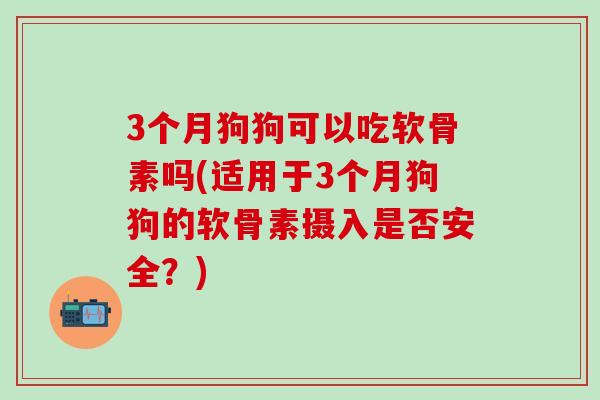 3个月狗狗可以吃软骨素吗(适用于3个月狗狗的软骨素摄入是否安全？)